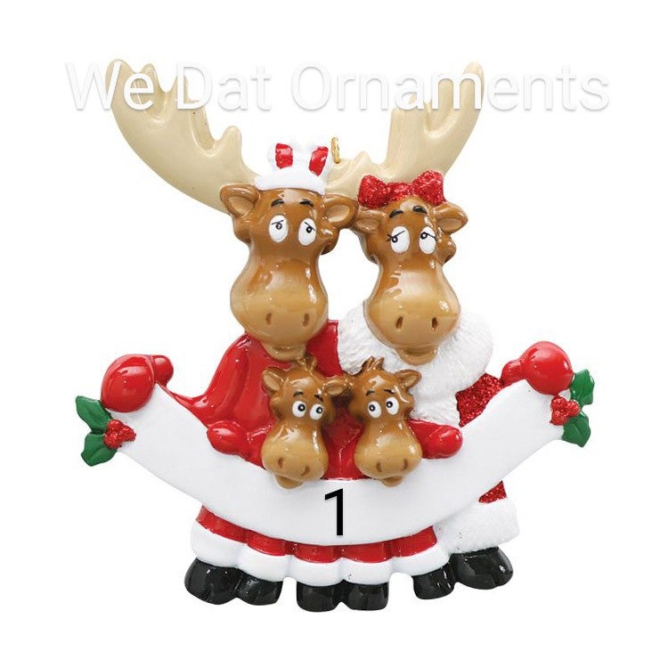 rm158-4 Moose Family-4 | We Dat Ornaments, etc