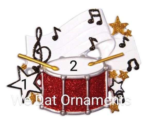 or1539 Band Snare Drum | We Dat Ornaments, etc